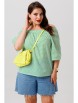 Блузка артикул: 1252 зеленый от Anastasia - вид 7
