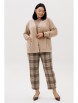 Брючный костюм артикул: 1301 бежевый/клетка от Anastasia - вид 4
