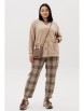Брючный костюм артикул: 1301 бежевый/клетка от Anastasia - вид 7