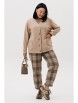Брючный костюм артикул: 1301 бежевый/клетка от Anastasia - вид 8