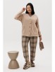 Брючный костюм артикул: 1301 бежевый/клетка от Anastasia - вид 11
