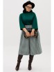 Юбочный костюм артикул: 1304 изумрудный/гусиная лапка от Anastasia - вид 8