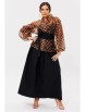 Юбочный костюм артикул: 1162.1 кофе/черный от Anastasia - вид 7