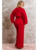 Брючный костюм артикул: 1063.1 рубиновый красный от Anastasia - вид 2