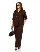 Брючный костюм артикул: 2519/1 темный шоколад от TAITA PLUS - вид 3