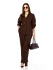 Брючный костюм артикул: 2519/1 темный шоколад от TAITA PLUS - вид 5