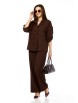 Брючный костюм артикул: 2519/1 темный шоколад от TAITA PLUS - вид 6