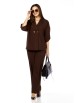 Брючный костюм артикул: 2519/1 темный шоколад от TAITA PLUS - вид 8