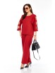 Брючный костюм артикул: 2424/1 красный от TAITA PLUS - вид 1