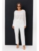 Брючный костюм артикул: 5138 белый от Фантазия Мод - вид 1