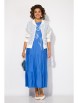 Плательный костюм артикул: М1421к василек+белый от Лилиана - вид 7