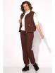 Брючный костюм артикул: М1467 шоколад от Лилиана - вид 1