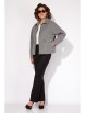 Брючный костюм артикул: М1482БрПн серый+черный от Лилиана - вид 1