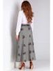 Юбка артикул: 6012 серый+цветы от Таир-Гранд - вид 2