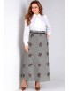 Юбка артикул: 6012 серый+цветы от Таир-Гранд - вид 1