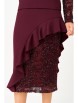 Юбочный костюм артикул: 1336 бордовый от Кокетка и К - вид 12