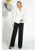 Брючный костюм артикул: 2055 молоко+черный от AlaniCollection - вид 1