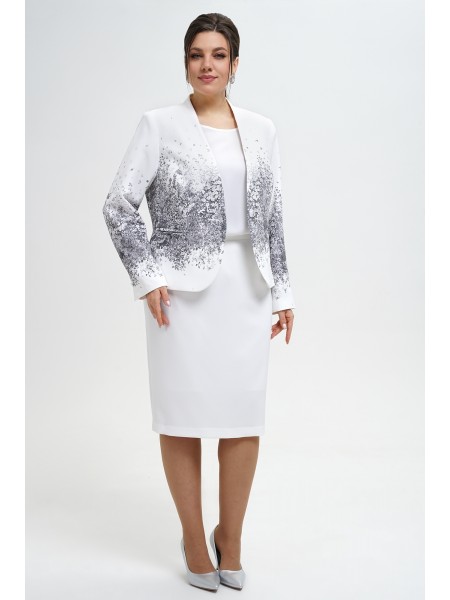 2300 серый принт на белом