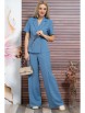Брючный костюм артикул: 2343 джинсовый от AlaniCollection - вид 5