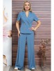 Брючный костюм артикул: 2343 джинсовый от AlaniCollection - вид 7