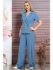Брючный костюм артикул: 2343 джинсовый от AlaniCollection - вид 1