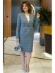 Юбочный костюм артикул: 2382 серо-голубая клетка от AlaniCollection - вид 1