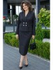 Юбочный костюм артикул: 2424 черный в полоску от AlaniCollection - вид 1