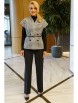 Брючный костюм артикул: 2385 клетка, черный от AlaniCollection - вид 9