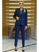 Брючный костюм артикул: 2425 синий+блуза крупный горох от AlaniCollection - вид 5