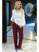 Брючный костюм артикул: 2394 молоко+бордо от AlaniCollection - вид 8