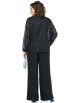 Брючный костюм артикул: 2485 черный от AlaniCollection - вид 2