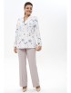 Брючный костюм артикул: 2502 белый, бежевый от AlaniCollection - вид 5