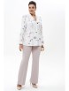 Брючный костюм артикул: 2502 белый, бежевый от AlaniCollection - вид 1