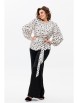 Блузка артикул: 1735 белый лео от Anelli - вид 2