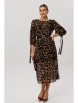 Платье артикул: 1733 коричневый леопард от Anelli - вид 1