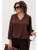 Блузка артикул: 1662 бельгийский шоколад от Anelli - вид 3