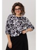Блузка артикул: 1779 черно-белые цветы от Anelli - вид 3