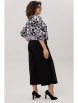 Блузка артикул: 1779 черно-белые цветы от Anelli - вид 4