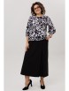 Блузка артикул: 1779 черно-белые цветы от Anelli - вид 6