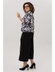 Блузка артикул: 1779 черно-белые цветы от Anelli - вид 8