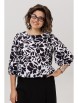Блузка артикул: 1779 черно-белые цветы от Anelli - вид 9