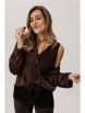 Блузка артикул: 1663 горький шоколад от Anelli - вид 8