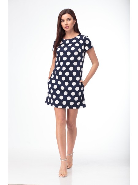 229 белые горохи на синем фоне