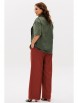 Брючный костюм артикул: М-251 хаки+терракот от Мублиз - вид 2
