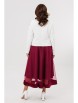 Юбочный костюм артикул: М-285 молочно-бордовый от Мублиз - вид 2