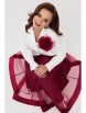 Юбочный костюм артикул: М-285 молочно-бордовый от Мублиз - вид 15