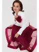 Юбочный костюм артикул: М-285 молочно-бордовый от Мублиз - вид 16
