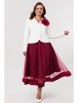 Юбочный костюм артикул: М-285 молочно-бордовый от Мублиз - вид 6