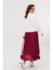 Юбочный костюм артикул: М-285 молочно-бордовый от Мублиз - вид 7