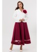 Юбочный костюм артикул: М-285 молочно-бордовый от Мублиз - вид 8